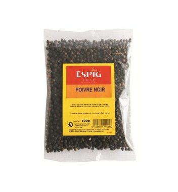 POIVRE NOIR ENTIER ESPIG 100G